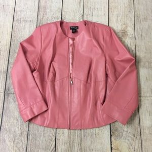 Style & Co. Pink Leather Jacket